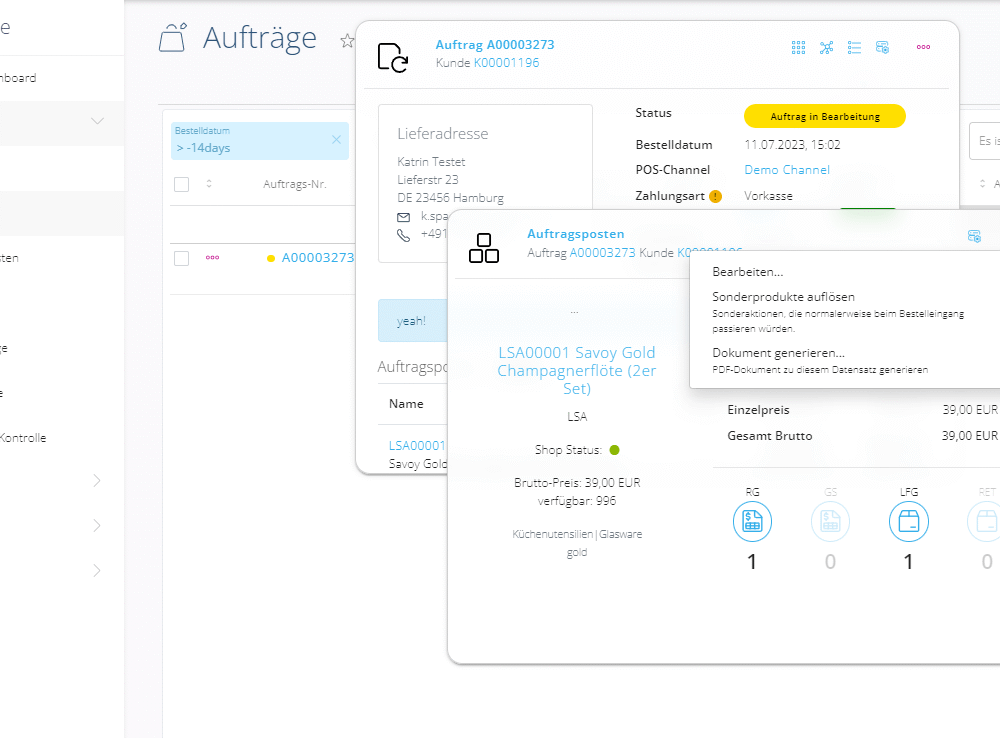 hublifyquick view hublify erp quick view für shopware, woocommerce, shopify